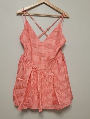 C/MEO COLLECTIVE Women's Same Things Sleeveless Mini Babydoll Dress Sz M NWT